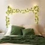 Globe 7' Juvenile Green Satin Ivy Vine Battery-Powered LED String Lights with (20) Bulbs - 120V