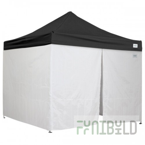 Caravan Canopy 21003505050 Alumashade Bigfoot 10' x 10' Black Light-Duty Commercial Grade Instant Canopy Deluxe Kit with Side Walls