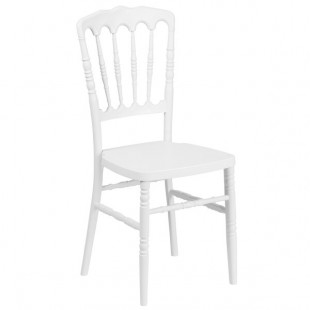Flash Furniture LE-L-MON-WH-GG Hercules White Napoleon Chiavari Resin Stacking Chair Flash Furniture LE-L-MON-WH-GG Hercules White Napoleon Chiavari Resin Stacking Chair