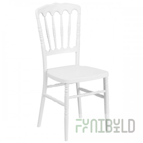 Flash Furniture LE-L-MON-WH-GG Hercules White Napoleon Chiavari Resin Stacking Chair
