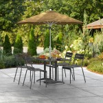 Lancaster Table & Seating 6' Nutmeg Push Lift Aluminum Umbrella