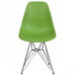 Flash Furniture FH-130-CPP1-GN-GG Elon Series Green Plastic Accent Side Chair with Chrome Base