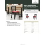 Lancaster Table & Seating Black Finish Wood Ladder Back Chair with Red Vinyl Seat - Detached Seat