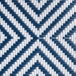 Lancaster Table & Seating Bistro Navy and White Chevron Weave Rattan Outdoor Arm Chair