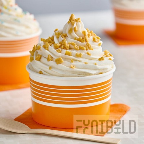 Choice 16 oz. Orange Paper Frozen Yogurt / Soup / Food Cup - 1,000/Case