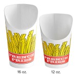Choice Large 16 oz. Paper Scoop Cup with Fry Design - 50/Pack