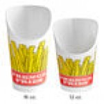 Choice Large 16 oz. Paper Scoop Cup with Fry Design - 50/Pack