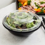 Fineline 5080-BK Super Bowl 80 oz. Black PET Plastic Bowl - 25/Case