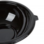 Fineline 5080-BK Super Bowl 80 oz. Black PET Plastic Bowl - 25/Case