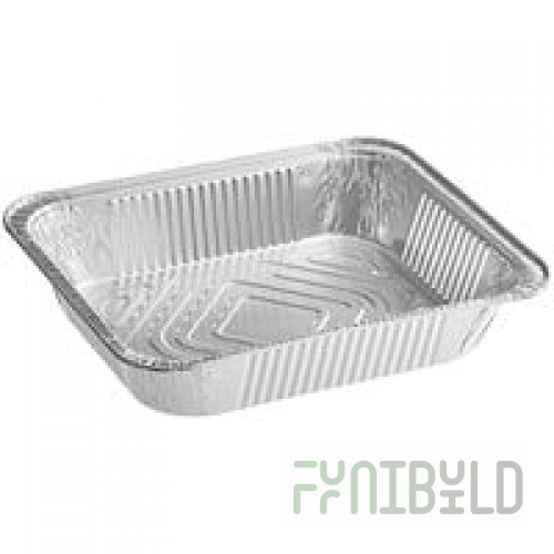 Western Plastics Half Size Foil Steam Table Pan - 2 9/16