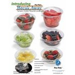 Polar Pak Clear Tamper-Resistant, Tamper-Evident 24 oz. Round Bowl with Lid - 150/Case