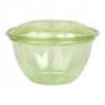 Eco-Products Veridian 18 oz. Compostable Green PLA Plastic Salad Bowl with Lid - 150/Case