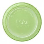 Eco-Products Veridian 18 oz. Compostable Green PLA Plastic Salad Bowl with Lid - 150/Case