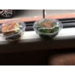 Eco-Products Veridian 18 oz. Compostable Green PLA Plastic Salad Bowl with Lid - 150/Case