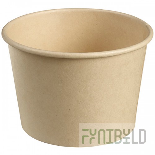 Solia 12 oz. Natural Bamboo Fiber Cup with PLA Lamination - 1,000/Case