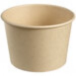 Solia 12 oz. Natural Bamboo Fiber Cup with PLA Lamination - 1,000/Case Solia 12 oz. Natural Bamboo Fiber Cup with PLA Lamination - 1,000/Case