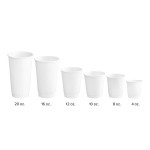 Choice 16 oz. Smooth Double Wall White Paper Hot Cup - 500/Case