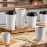 Choice 16 oz. Smooth Double Wall White Paper Hot Cup - 500/Case