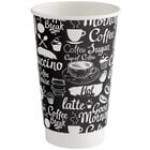 Choice 16 oz. Smooth Double Wall White Paper Hot Cup - 500/Case