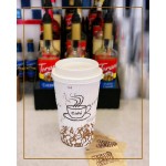Choice 16 oz. Smooth Double Wall White Paper Hot Cup - 500/Case