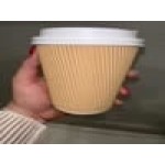 Choice 16 oz. Smooth Double Wall White Paper Hot Cup - 500/Case