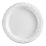 Huhtamaki Chinet Black Heavyweight Plastic 3 Compartment Plate 10
