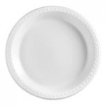 Huhtamaki Chinet Black Heavyweight Plastic 3 Compartment Plate 10