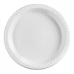 Huhtamaki Chinet Black Heavyweight Plastic 3 Compartment Plate 10