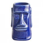 Acopa 21 oz. Blue Ceramic Tiki Mug - Sample