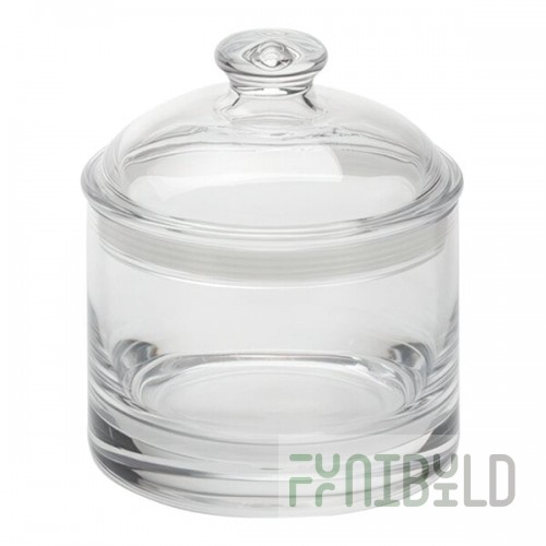 American Metalcraft 35 oz. Clear Polycarbonate Food / Condiment Storage Jar with Lid JPC35 - 12/Case