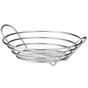 TableCraft H7175 Round Chrome Plated Basket - 12