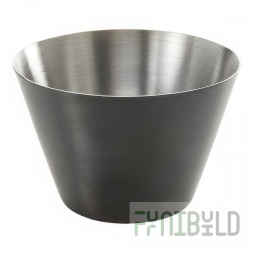 American Metalcraft 4 oz. Round Satin Black Stainless Steel Sauce Cup - 12/Case
