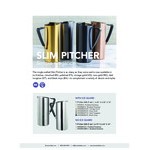 Service Ideas 64.2 oz. Slim Brushed Stainless Steel Pitcher with Guard X7025BSV2