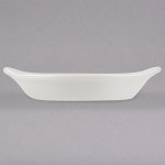 Hall China from Steelite International HL5260AWHA Ivory (American White) 4.5 oz. Oval Rarebit / Au Gratin Dish - 24/Case