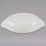 Hall China from Steelite International HL5260AWHA Ivory (American White) 4.5 oz. Oval Rarebit / Au Gratin Dish - 24/Case