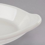 Hall China from Steelite International HL5260AWHA Ivory (American White) 4.5 oz. Oval Rarebit / Au Gratin Dish - 24/Case