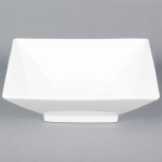 CAC CTY-40 Citysquare 60 oz. Bright White Square Porcelain Bowl - 12/Case