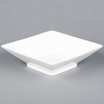 CAC CTY-40 Citysquare 60 oz. Bright White Square Porcelain Bowl - 12/Case