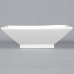 CAC CTY-40 Citysquare 60 oz. Bright White Square Porcelain Bowl - 12/Case