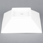 CAC CTY-40 Citysquare 60 oz. Bright White Square Porcelain Bowl - 12/Case