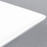 CAC CTY-40 Citysquare 60 oz. Bright White Square Porcelain Bowl - 12/Case