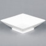 CAC CTY-40 Citysquare 60 oz. Bright White Square Porcelain Bowl - 12/Case