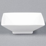 CAC CTY-40 Citysquare 60 oz. Bright White Square Porcelain Bowl - 12/Case
