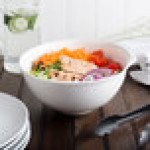 Villeroy & Boch 10-3420-3170 Flow 84.5 oz. White Premium Porcelain Salad Bowl - 6/Case Villeroy & Boch 10-3420-3170 Flow 84.5 oz. White Premium Porcelain Salad Bowl - 6/Case
