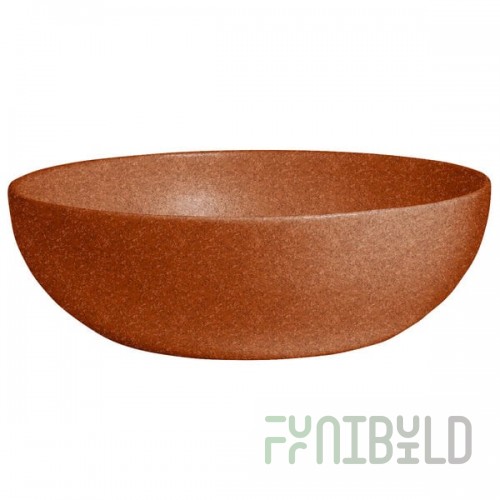 G.E.T. Enterprises BRD18-MOD-T Bugambilia 15.9 Qt. Smooth MOD Finish Terracotta Resin-Coated Aluminum Extra Large Deep Round Bowl