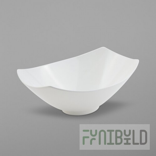 Bon Chef 2515PWHT Gondola 160 oz. White Sandstone Cast Aluminum Bowl