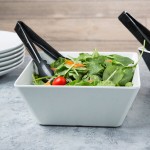Vollrath V22203 3.5 Qt. White Large Square Melamine Bowl Vollrath V22203 3.5 Qt. White Large Square Melamine Bowl