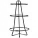 Cal-Mil C1222-10 Iron Black Three Tier Round Bowl Stand - 10