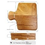 TableCraft 79K Bread / Charcuterie Board with Knife Slot - 13 1/2 TableCraft 79K Bread / Charcuterie Board with Knife Slot - 13 1/2