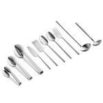 Carlisle Terra 10-Piece 18/0 Hammered Stainless Steel Heavy Weight Buffetware Utensils Set Carlisle Terra 10-Piece 18/0 Hammered Stainless Steel Heavy Weight Buffetware Utensils Set